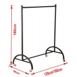 Trolley -Garment Rail 4ft Long-Back  